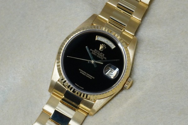 ロレックス デイデイト 18238 18KYG ONYX DIAL（RD-94／1995年)の詳細写真3枚目