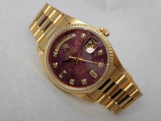 ロレックス デイデイト Ref-18238 Rubellite 10P Dial Ser-T（RD-65／1996年)の詳細写真1枚目