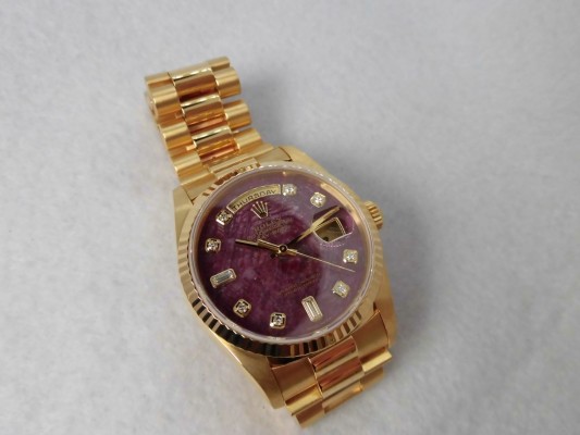 ロレックス デイデイト Ref-18238 Rubellite 10P Dial Ser-T（RD-65／1996年)の詳細写真3枚目