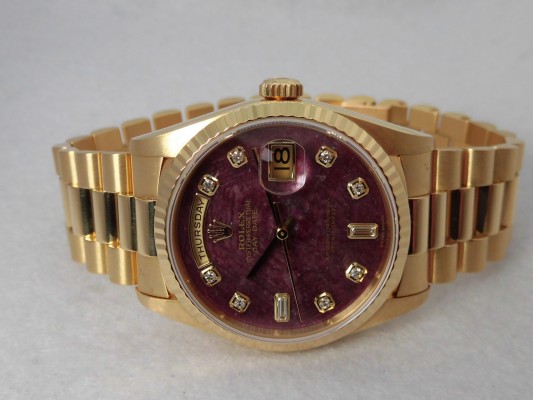 ロレックス デイデイト Ref-18238 Rubellite 10P Dial Ser-T（RD-65／1996年)の詳細写真4枚目