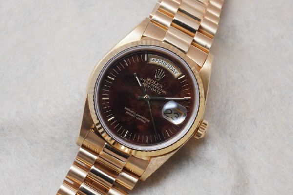 ロレックス デイデイト Ref-18038 WALNUT DIAL（RD-98／1988年)の詳細写真3枚目