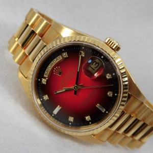 ロレックス デイデイト Ref-18238 Red Gradation 10P Dial Ser-A