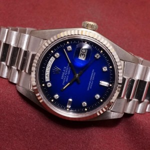 ロレックス デイデイト Ref-1803/9 Blue Gradation 10 Point Diamond Dial