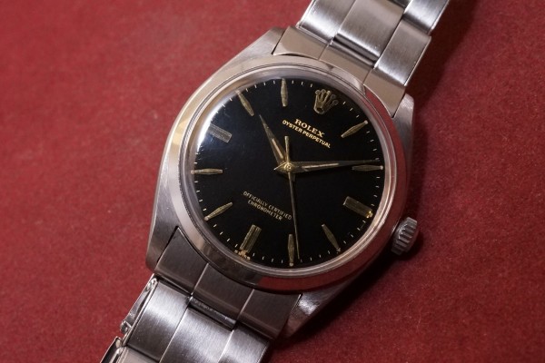 ロレックス PERPETUAL Ref-6564 Black Gilt Dial（RO-251／1959年)の詳細写真3枚目