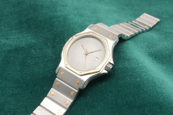 カルティエ LM SANTOS OCTAGON YG/SS Ref.2966 GHOST DIAL（05／1980s)の詳細写真3枚目