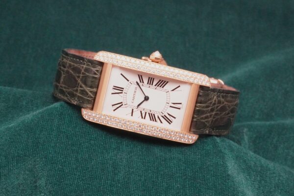 カルティエ TANK AMERICAN LM 1735 18KYG DIAMOND SETTING GUARANTEE & BOX（13／2000s)の詳細写真1枚目