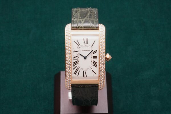 カルティエ TANK AMERICAN LM 1735 18KYG DIAMOND SETTING GUARANTEE & BOX（13／2000s)の詳細写真2枚目
