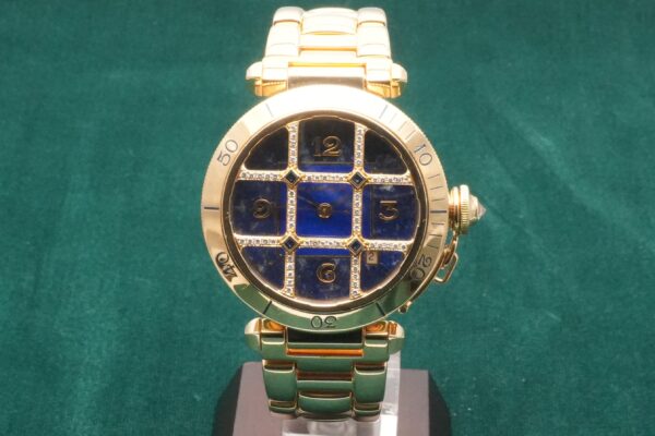カルティエ PASHA LAPIS LAZULI DIAL DIAMOND GRID 1023（08／1990s)の詳細写真2枚目