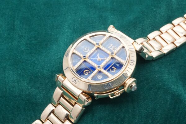 カルティエ PASHA LAPIS LAZULI DIAL DIAMOND GRID 1023（08／1990s)の詳細写真3枚目