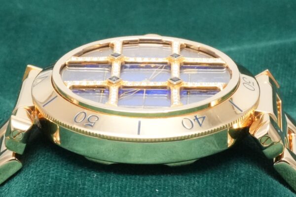 カルティエ PASHA LAPIS LAZULI DIAL DIAMOND GRID 1023（08／1990s)の詳細写真5枚目