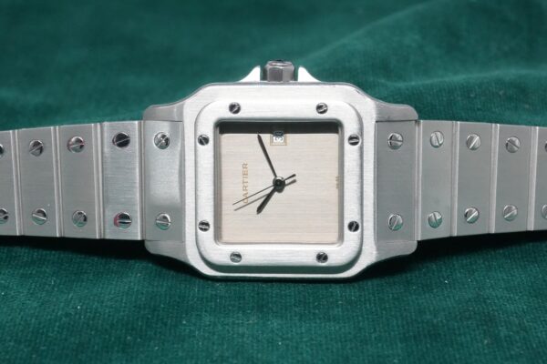 カルティエ SANTOS CARREE LM SS 2960 GHOST DIAL（09／1980s)の詳細写真3枚目