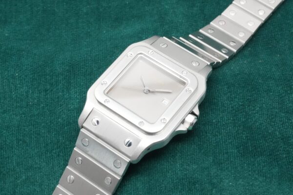 カルティエ SANTOS CARREE LM SS 2960 GHOST DIAL（09／1980s)の詳細写真4枚目