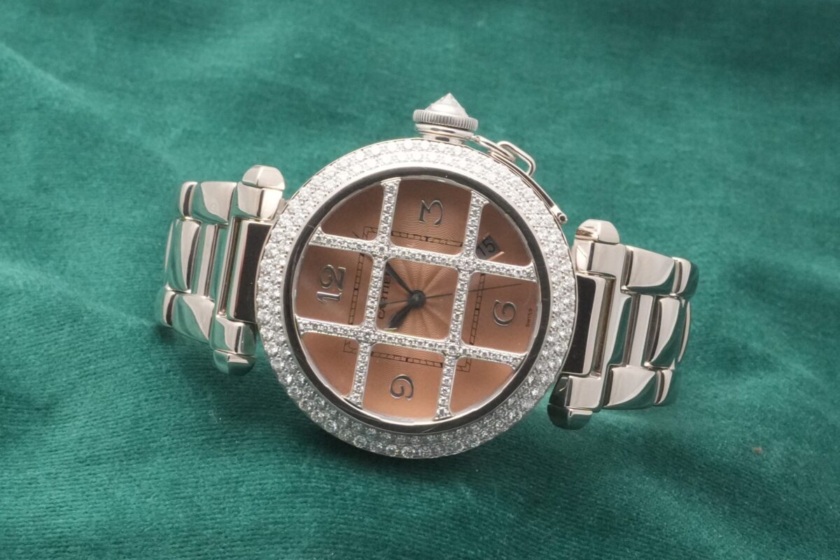 カルティエ 2402 PASHA GRID 38mm 18KWG(10/2000年前後)