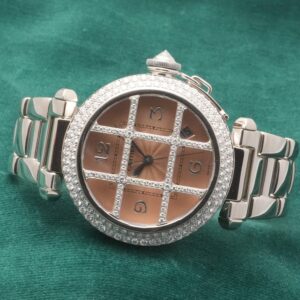 カルティエ 2402 PASHA GRID 38mm 18KWG