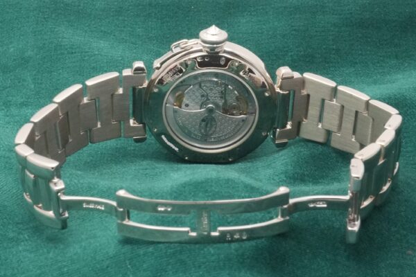 カルティエ 2402 PASHA GRID 38mm 18KWG（10／2000年前後)の詳細写真8枚目