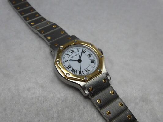 レディース カルティエ SANTOS OCTAGON YG/SS（ML-16／1980ｓ)の詳細写真7枚目