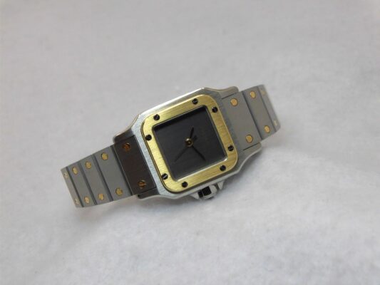 レディース  カルティエ  SANTOS CARREE 9641 GHOST DIAL SS/YG（ML-03／1980ｓ)の詳細写真2枚目