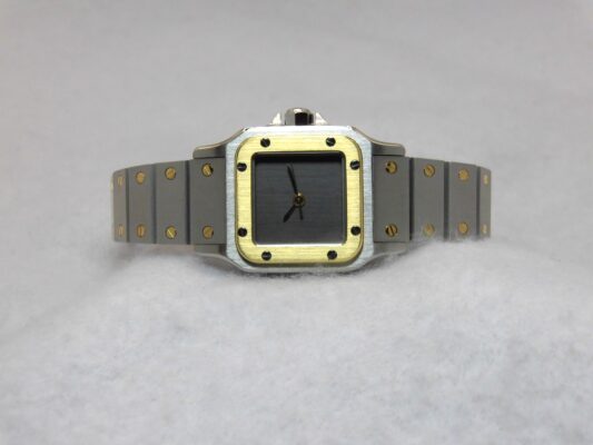 レディース  カルティエ  SANTOS CARREE 9641 GHOST DIAL SS/YG（ML-03／1980ｓ)の詳細写真3枚目