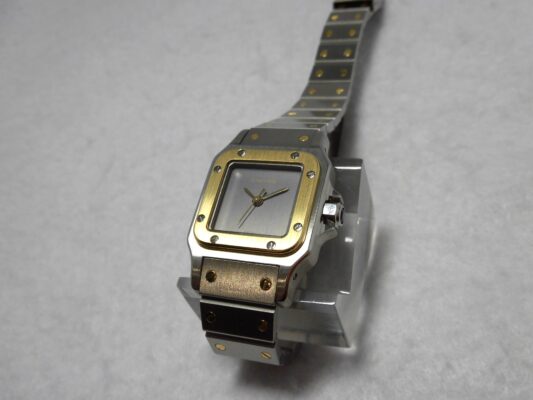 レディース  カルティエ  SANTOS CARREE 9641 GHOST DIAL SS/YG（ML-03／1980ｓ)の詳細写真6枚目