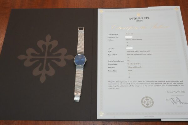 パテック・フィリップ GOLDEN ELLIPSE WG BRACELET BLUE DIAL 3548/1（16／1974年)の詳細写真9枚目
