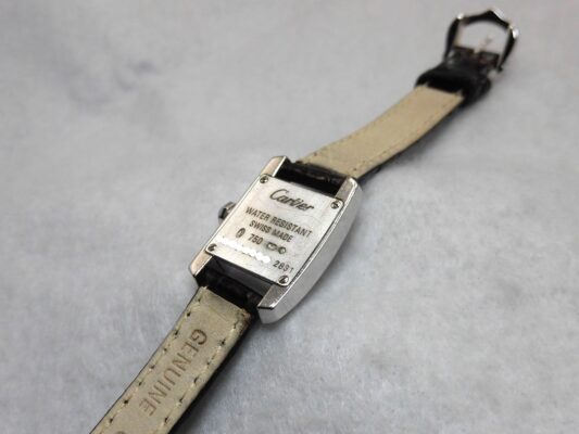 レディース カルティエ TANKISSIME 18KWG（ML-17／2000ｓ)の詳細写真7枚目