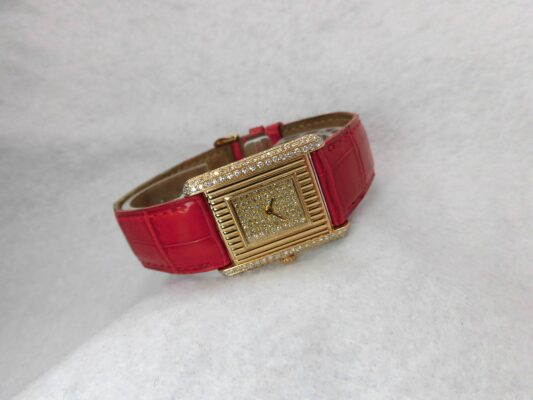 Boys カルティエ TANK LM Pave Dial 18KYG（MB-01／1980ｓ)の詳細写真2枚目