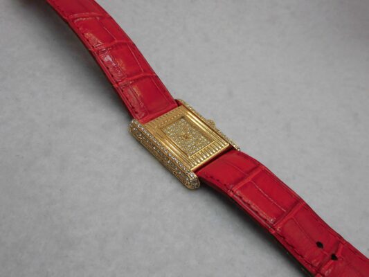 Boys カルティエ TANK LM Pave Dial 18KYG（MB-01／1980ｓ)の詳細写真6枚目