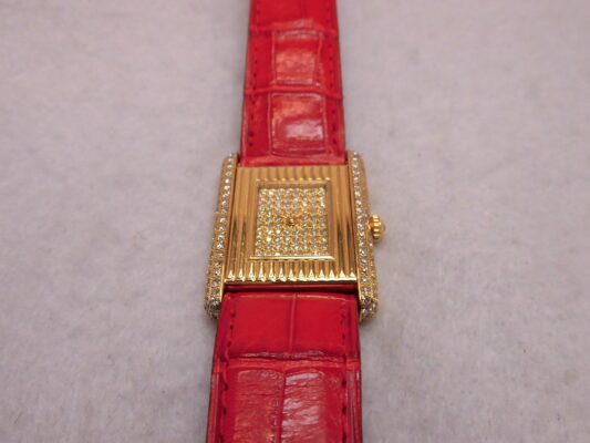 Boys カルティエ TANK LM Pave Dial 18KYG（MB-01／1980ｓ)の詳細写真8枚目