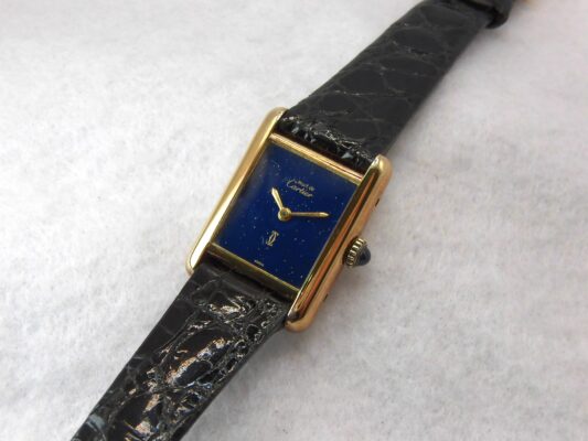 レディース カルティエ must tank Vermeil Lapiscolar Dial（ML-22／1970ｓ)の詳細写真5枚目
