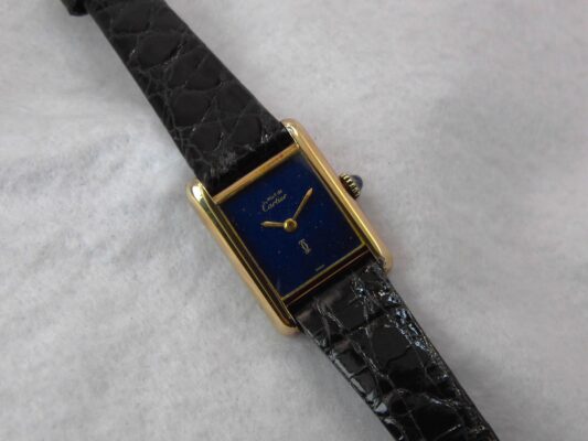 レディース カルティエ must tank Vermeil Lapiscolar Dial（ML-22／1970ｓ)の詳細写真6枚目