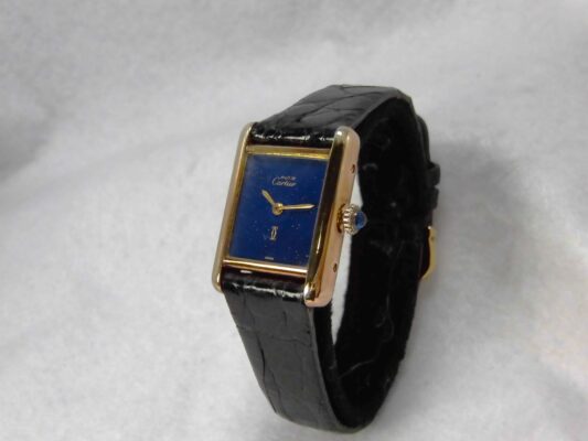 レディース カルティエ must tank Vermeil Lapiscolar Dial（ML-22／1970ｓ)の詳細写真7枚目