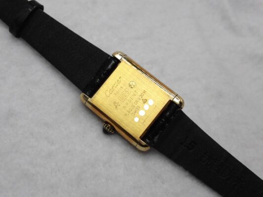 レディース カルティエ must tank Vermeil Lapiscolar Dial（ML-22／1970ｓ)の詳細写真9枚目