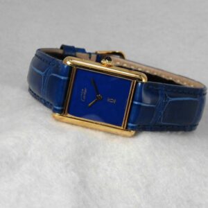 Boys カルティエ MUST TANK Vermeil Lapiscolar Dial LM