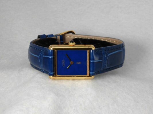 Boys カルティエ MUST TANK Vermeil Lapiscolar Dial LM（ML-23／1980ｓ)の詳細写真3枚目