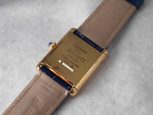 Boys カルティエ MUST TANK Vermeil Lapiscolar Dial LM（ML-23／1980ｓ)の詳細写真4枚目