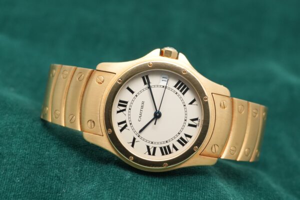 カルティエ SANTOS COUGAR YG REF.1900 1（22／1990s)の詳細写真1枚目