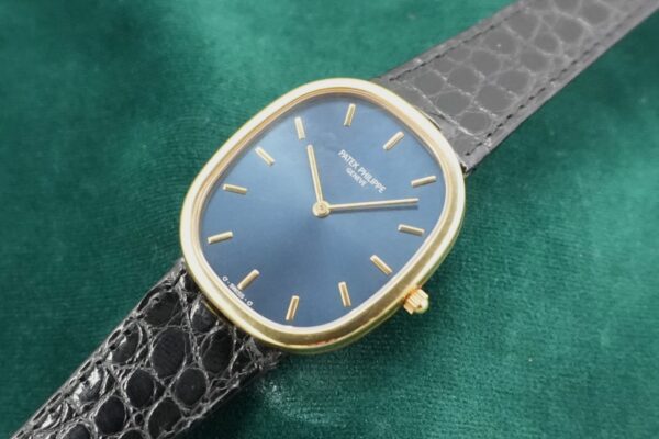 パテック・フィリップ GOLDEN ELLIPSE BLUE DIAL JUMBO 3738/100（32／1991年)の詳細写真4枚目
