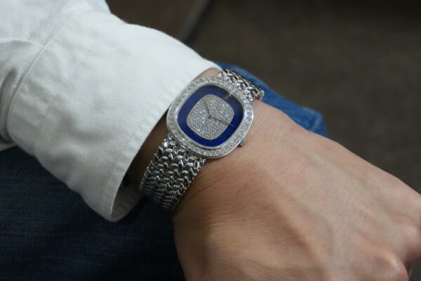AUDEMARS PIGUET 18KWG LAPIS LAZULIDIAL INTEGRATED BRACELET（07／1980s)の詳細写真8枚目