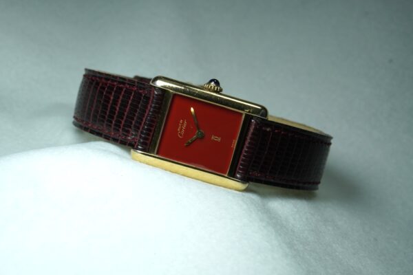 レディース カルティエ must tank Vermeil Garnet Dial SM（ML-31／1980ｓ)の詳細写真1枚目