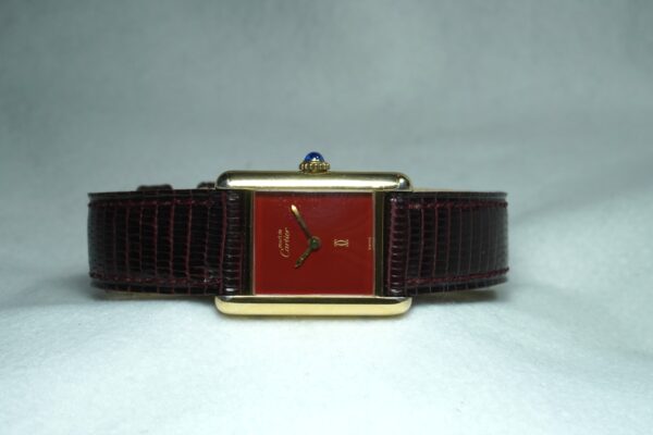 レディース カルティエ must tank Vermeil Garnet Dial SM（ML-31／1980ｓ)の詳細写真3枚目