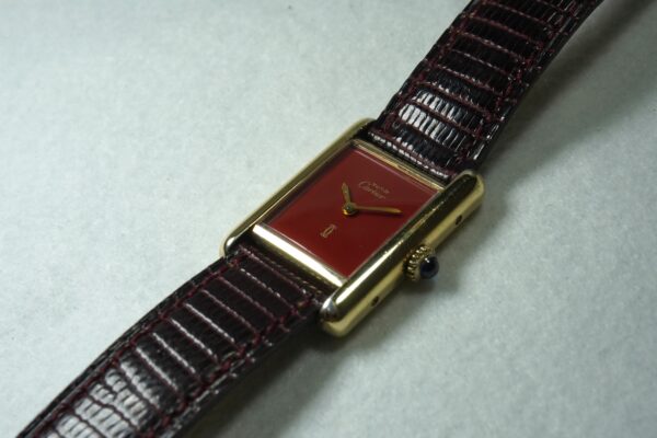 レディース カルティエ must tank Vermeil Garnet Dial SM（ML-31／1980ｓ)の詳細写真5枚目