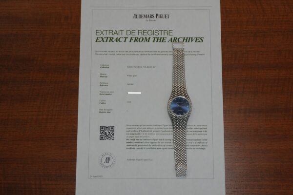 AUDEMARS PIGUET WHITE GOLD COBRA PURPLE DIAL AUTOMATIC 5403（08 ／1970s)の詳細写真9枚目