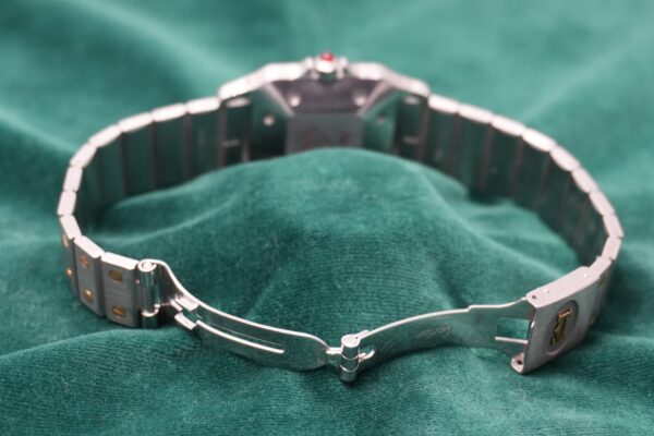 カルティエ SANTOS CARREE LM SS/YG 2961 GARNET DIAL（31／1980s)の詳細写真6枚目