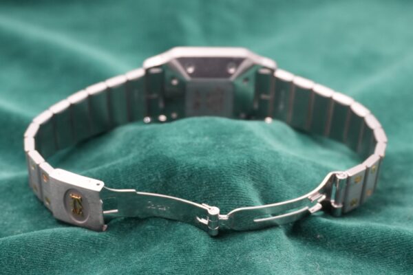 カルティエ SANTOS CARREE LM SS/YG 2961 GARNET DIAL（31／1980s)の詳細写真7枚目