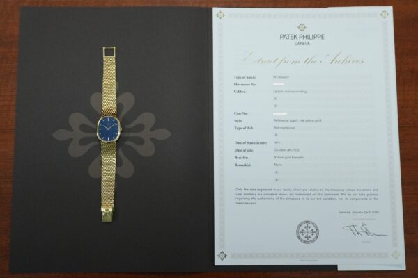 パテック・フィリップ GOLDEN ELLIPSE REF.3548/1（54／1972年)の詳細写真12枚目
