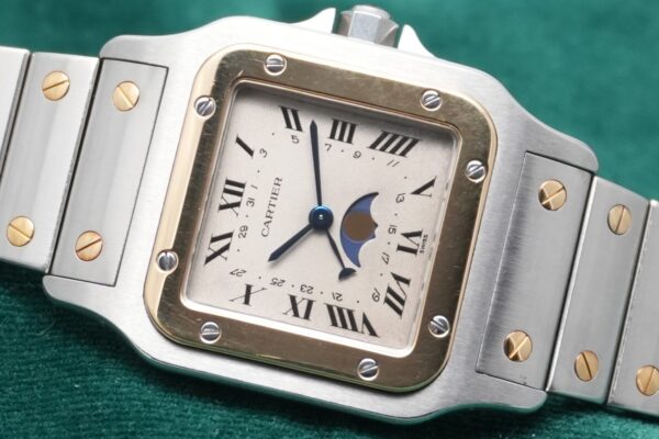 カルティエ SANTOS GALBEE LM MOONPHASE 119901（31／1990年代)の詳細写真3枚目