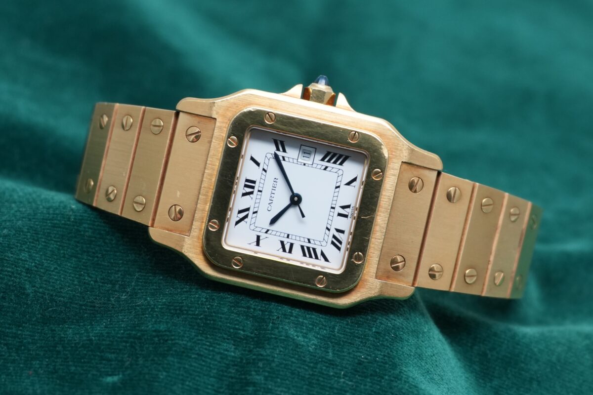 カルティエ SANTOS CARRÉE 2960 18KYG（35／1980s)