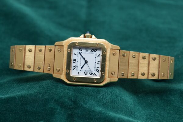 カルティエ SANTOS CARRÉE 2960 18KYG（35／1980s)の詳細写真2枚目