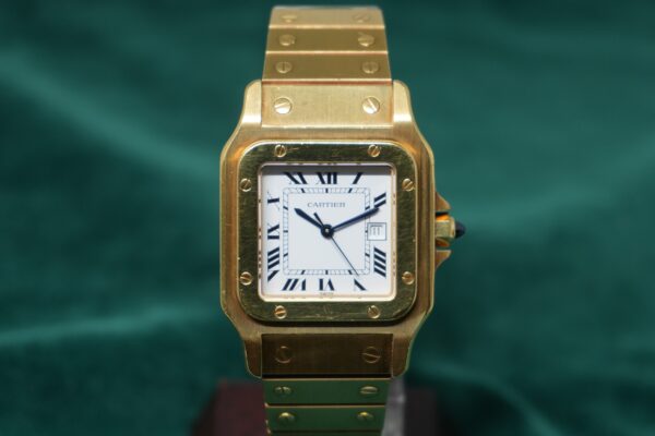 カルティエ SANTOS CARRÉE 2960 18KYG（35／1980s)の詳細写真4枚目