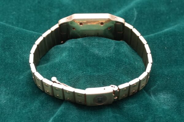 カルティエ SANTOS CARRÉE LM 18K YELLOW GOLD 2960 PARIS DIAL DIAMOND INDEX（39／1980s)の詳細写真5枚目